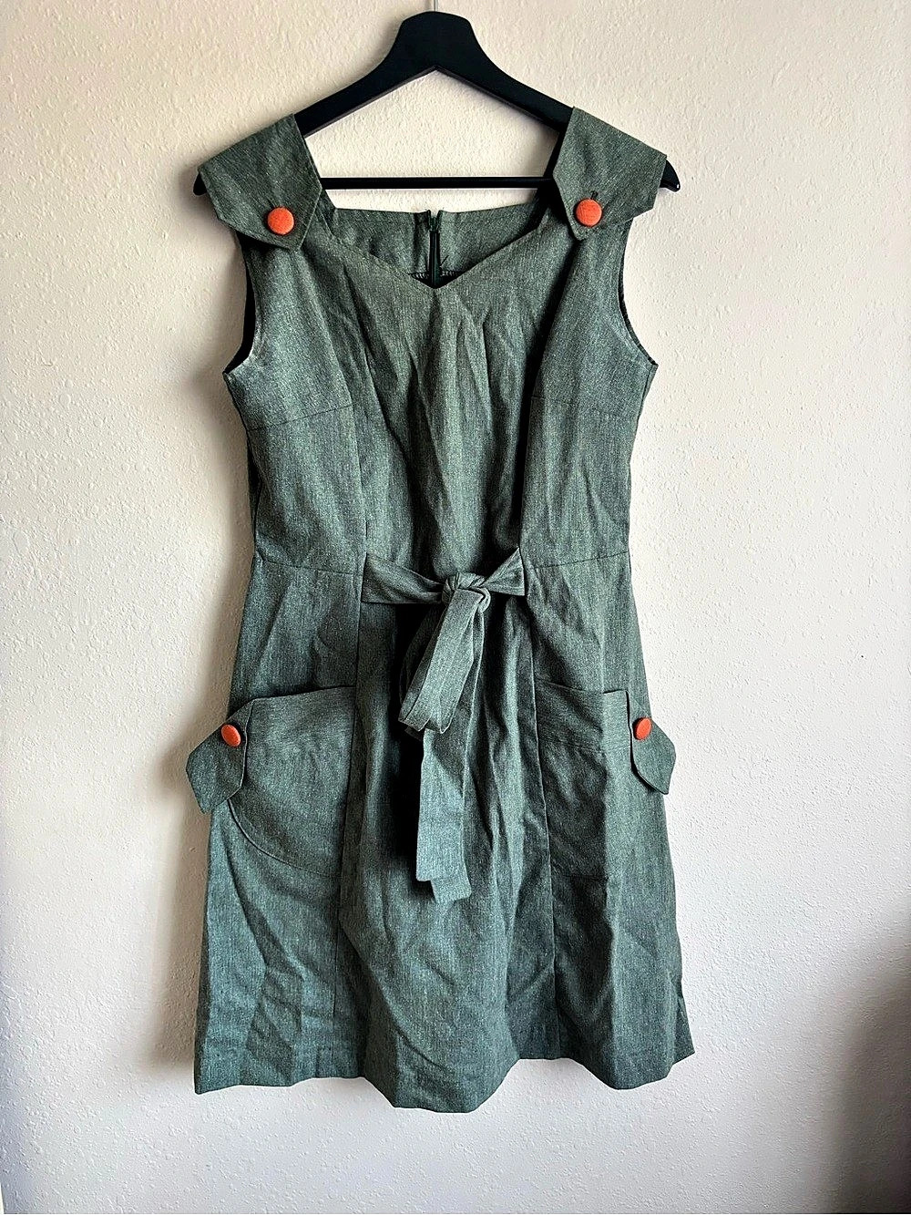 Vintage Style Green Mini Dress